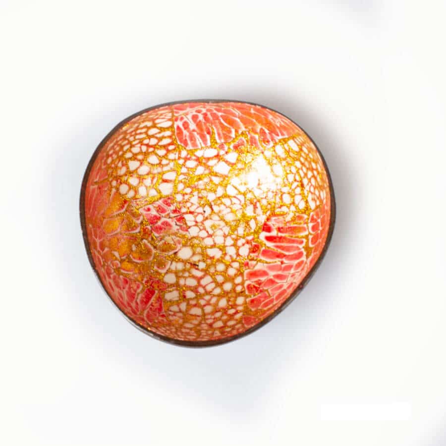 Kokosnussschale Shop 14 2 Kokosnussschale rot Gold