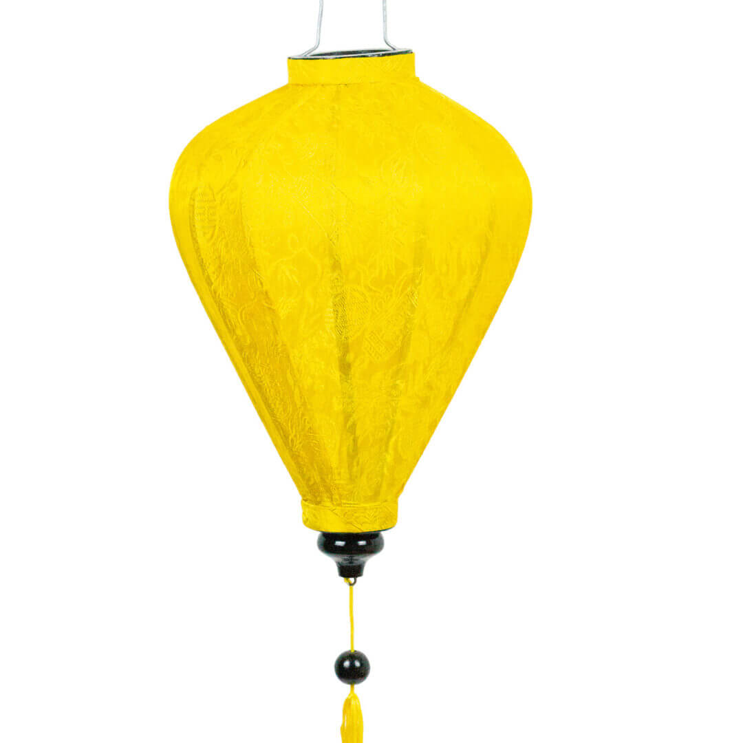 Hoi An Seidenlampion Gelb Ballon Close Up Makapli Seidenlampion Gelb Ballon