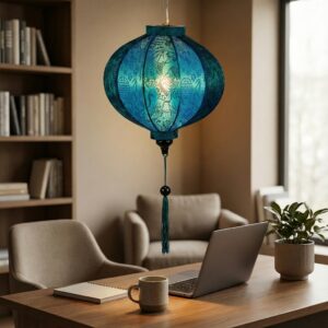 Vietnam Lampion Blau in Büro