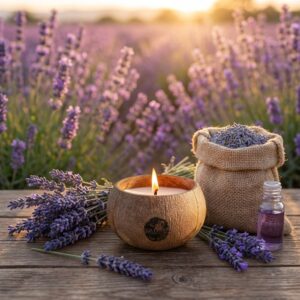 Kokosnuss Kerze Lavendel
