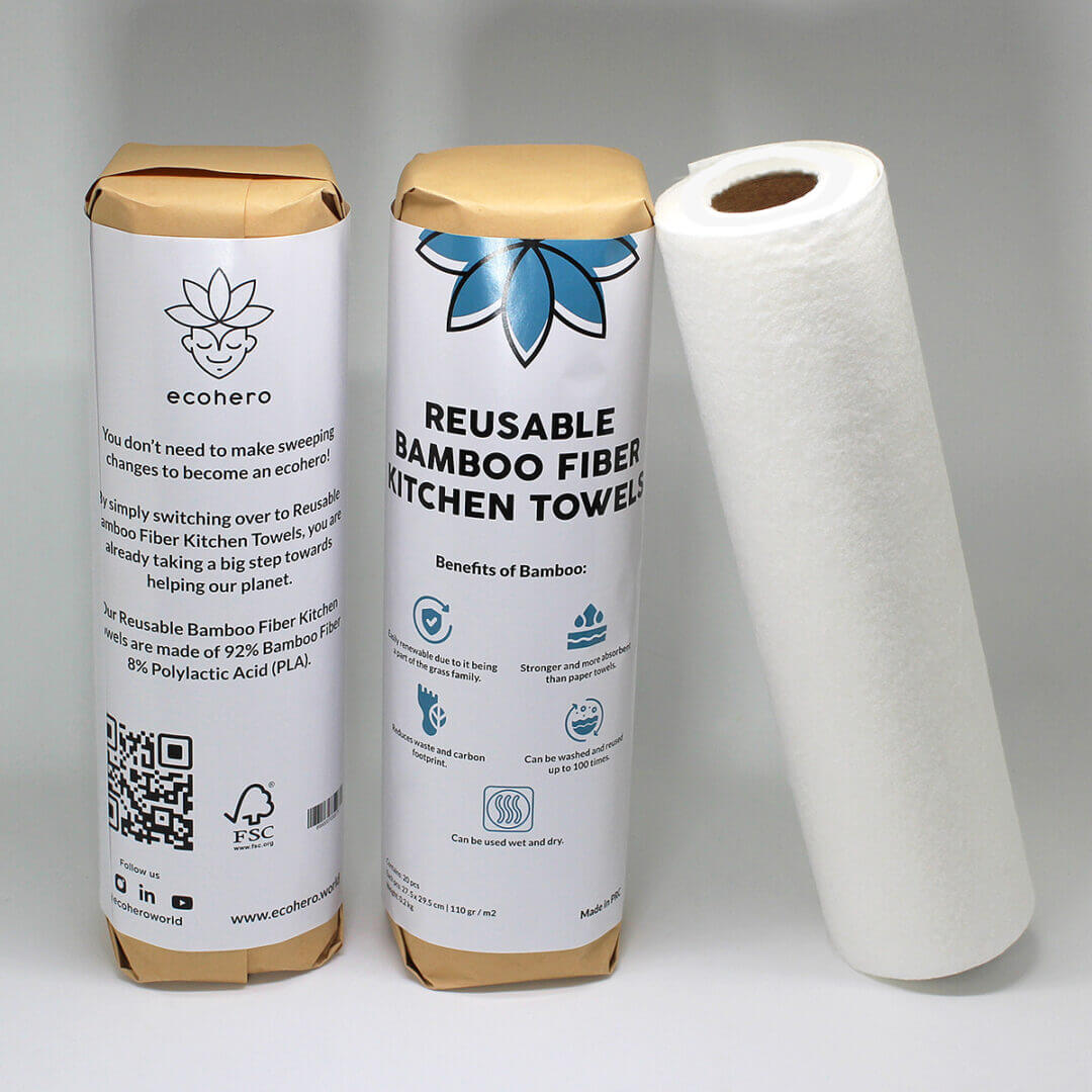 Reuseable Kitchen Towel 02 EcoHero Bambus Küchentücher