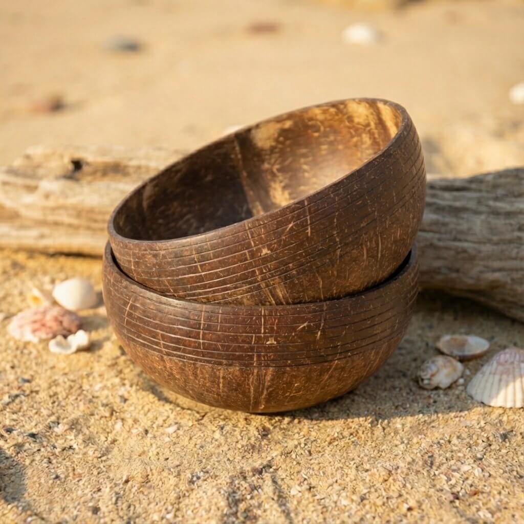 Coconut Bowl Yin Duo Coconut Bowl Yin Duo gestapelt